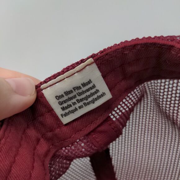 Bass Pro Shops Snapback Mesh Back Trucker Hat Red OSFM Gone Fishing - Picture 8 of 8